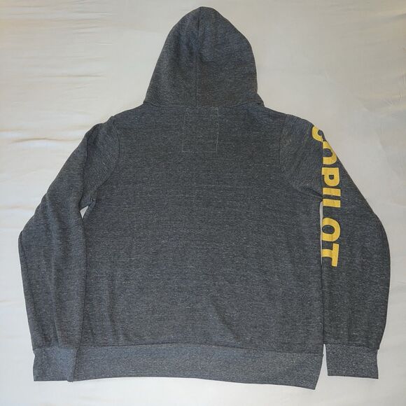 Aviator Nation Men’s Copilot Hoodie Full Zip Gray 5 Stripe Embroidery Rainbow XL - Picture 13 of 14
